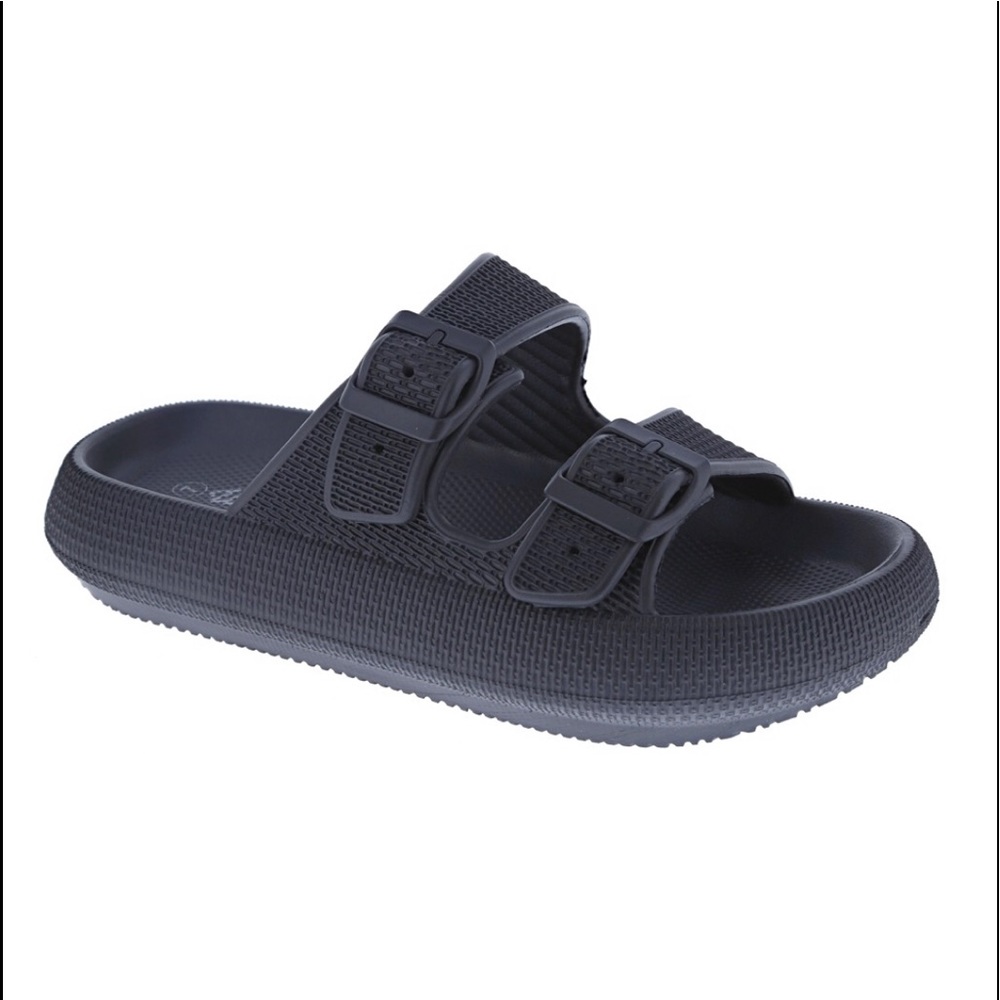 Black Pillow Sandals